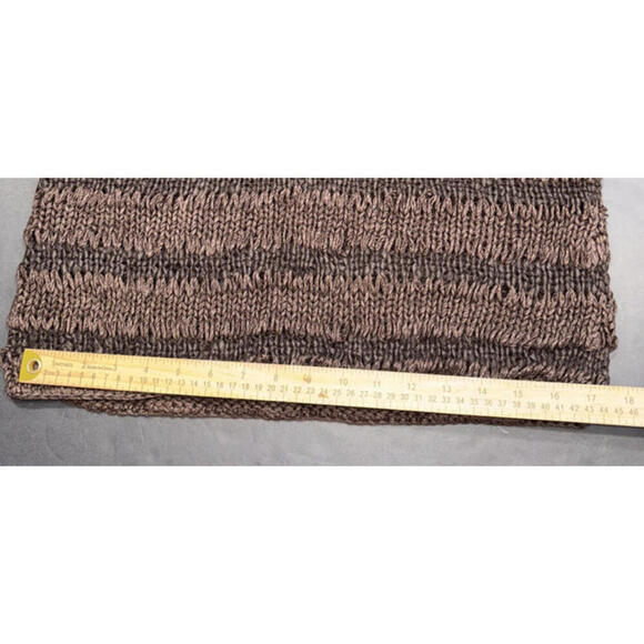 Oscar De La Renta Brown Straw Boho Festival Hippie Beach Nature Tank Top Small - Picture 7 of 13